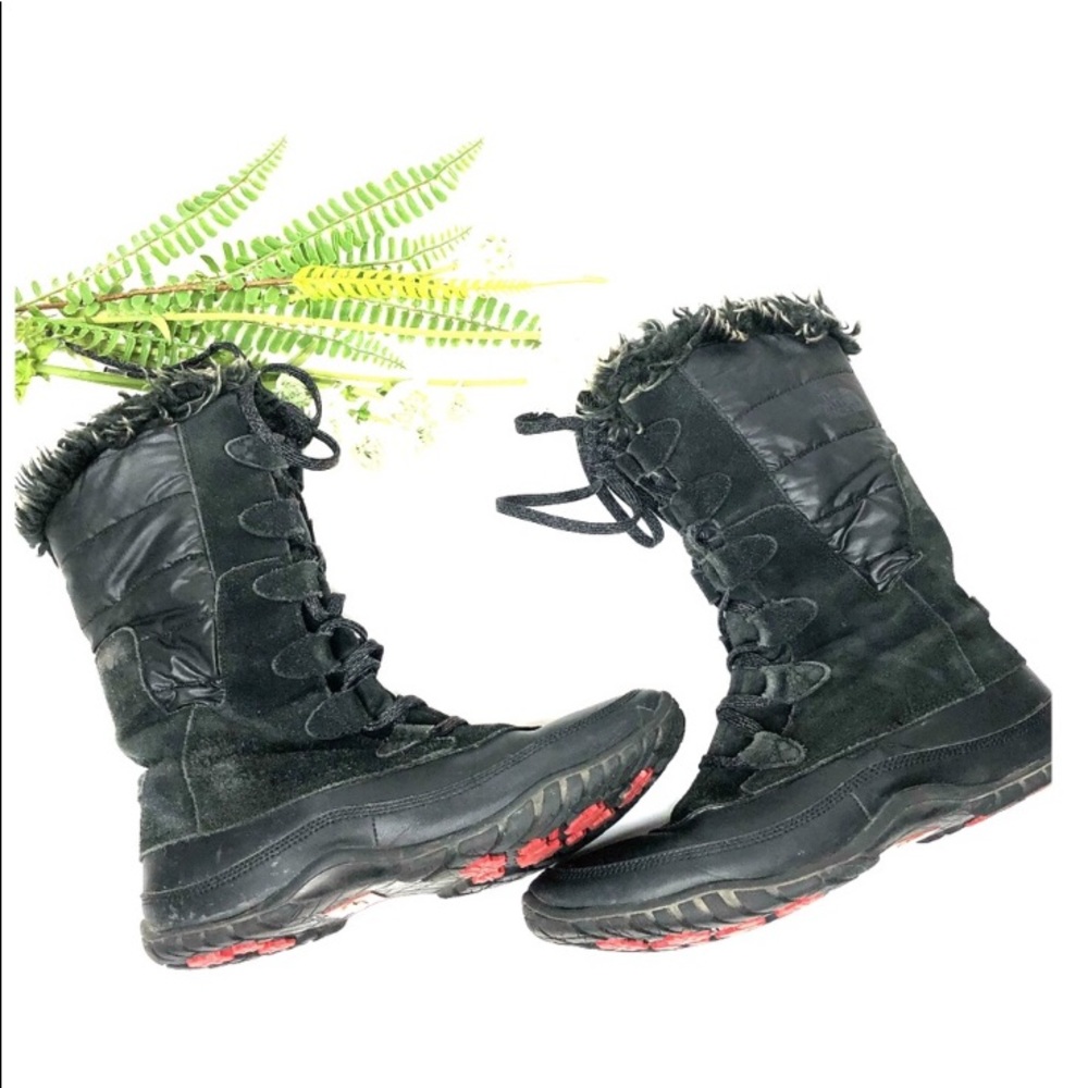 The North Face Tall Black Suede Lace Winter Boots